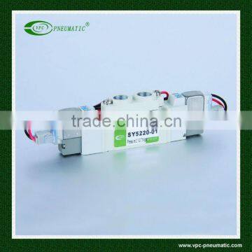 SY Series 5 ports Solenoid Valve, SMC Type Solenoid Valve, Rubber Seal, Life Cycle 50 million