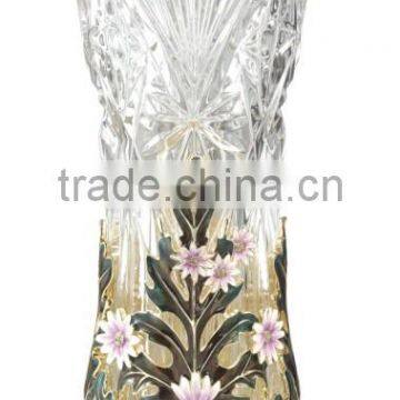 RORO enamel crystal glass decorative vase flower receptacle