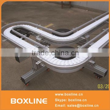 China plastic chain mini conveyor system