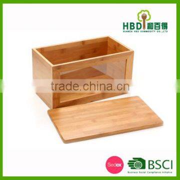 High Quality Wood Bread Box,bread Box With Bread Cutting Board, Bread Box photo-2