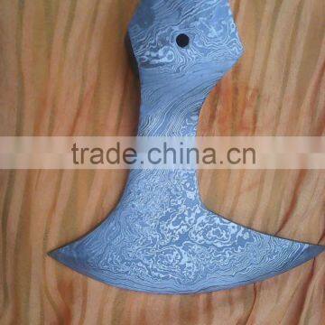 Handmade damascus axe head