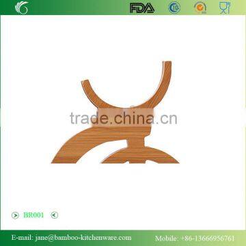 Sturdy Bamboo Wine Rack Wine Holder Single Bottle Holder Bicycle photo-5