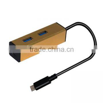 New Arrival! Mini USB 3.1 Type C to 2 Port USB 3.1 HUB Aluminum Case High Speed up to 5Gbps photo-2