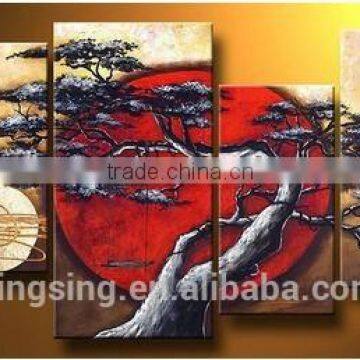 Multi-Panel Landscape Canvas Art Printing/Sea Sunrise Paintings 15434