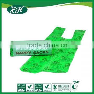 wholesale green promotional customized nappy disposable bag