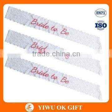 Wholesale Hen Party Supplies Bride To Be Lace Sash photo-6