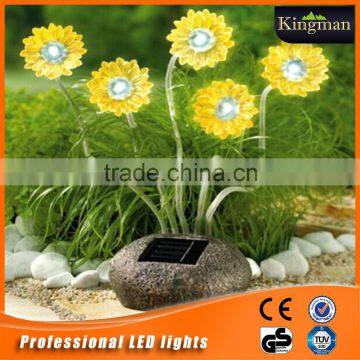 best-selling fashion resin flower LED solar garden light led garden light