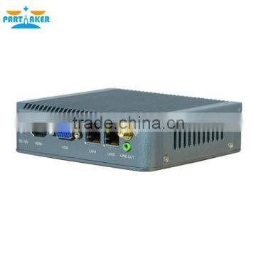 Fanless J1900 Embedded Industrial Dual LAN Slim Nano PC support Wake on LAN PXE Watchdog 3G GPIO