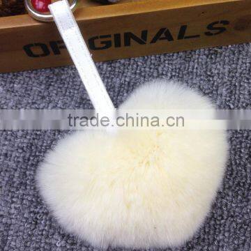 Wholesale for Handbag Heart Rabbit Fur Keychains photo-5
