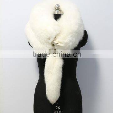 genuine whole white fox fur shawl for women