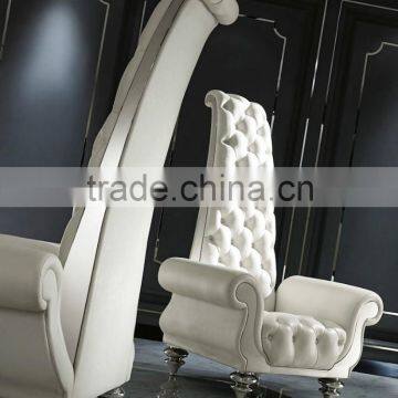 french style white high back wing chair for sale lobby furniture TC4022