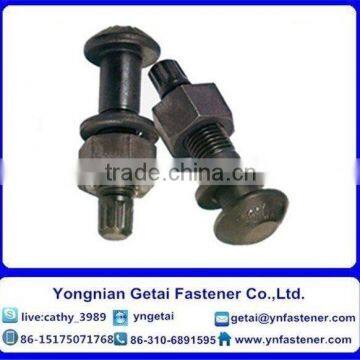 Steel structure with high torsional shear strength hexagon head bolts