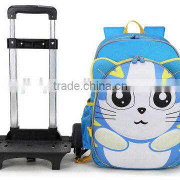 Fashion New Backpack Kids wheeled Trolley School Bag