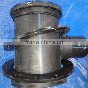 fabricated fittings HDPE tee flange welded fittings with top quality