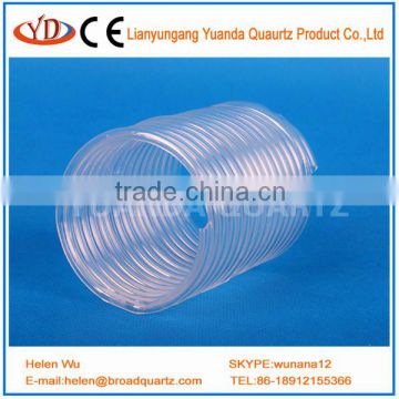 hot sale spiral clear quartz glass tube