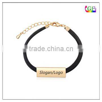 Customized handmade rope alloy charm bracelet