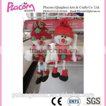 New Design Cute Plush Snowman Toys for Xmas with long legs