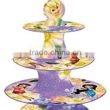 Tinkerbell Cupcake Stand 3 Tier CARDBOARD