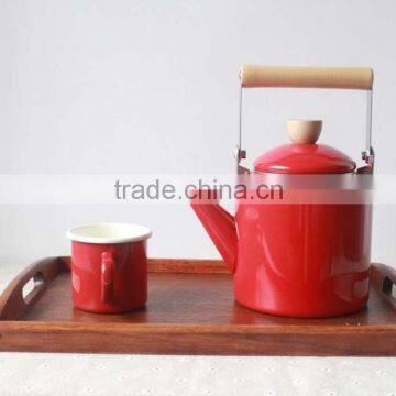 2016 High Grade Fashion 2.4L Water Kettles /Enamel Teapot/ Enamel Kettle Turkish Kitchen Cooking Kettle Jug photo-3