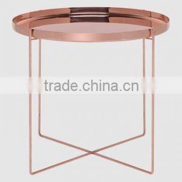 Copper Side Table Iron Side Table Rose Gold Side Table Coffee Table With Metal Top
