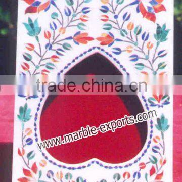 Gemstones Inlaid Marble Plates,Decorated plates