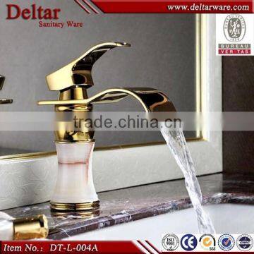 buy faucet New Brass Single Handle Basin Tap, Water Powered LED Waterfall Faucet