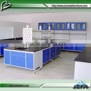Professional Design Use School Chemical Lab Steel Work Bench With Reagent Shelf photo-2
