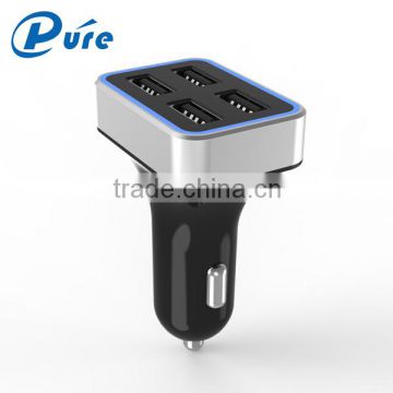 Hot high quality electric car charger DC5.0V\5.2A 4 port usb car charger with intelligent chip custom usb car charger