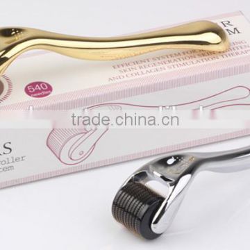 540 Titanium Needles 2.0mm Metallic Golden/Silver Handle DTS Derma Roller