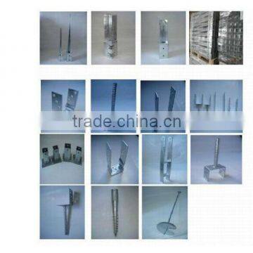 Galvanized Otter Ground Screw Post Support Stirrup 90 mm x 690 mm