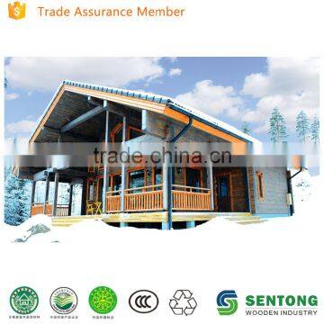 two floors prefabricated log house