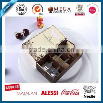 Custom design stainless steel dessert flatware sets with poly handle