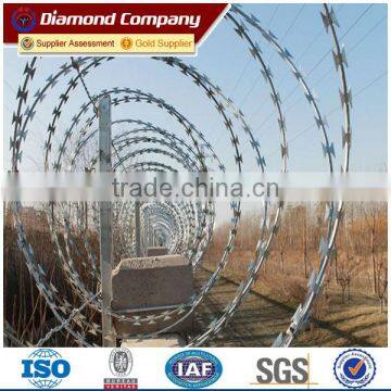 Galvanized Steel Concertina Razor Barbed Wire Fence Coil