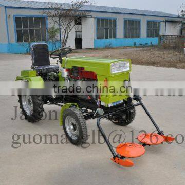 15p Chinese mini four wheel garden tractor with grass mower