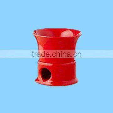 Wholesale red ceramic chocolate fondue