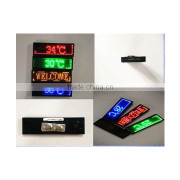 digital led small screen chest card badge /p2 electronic mini name tag led display /single color display mini small name badge