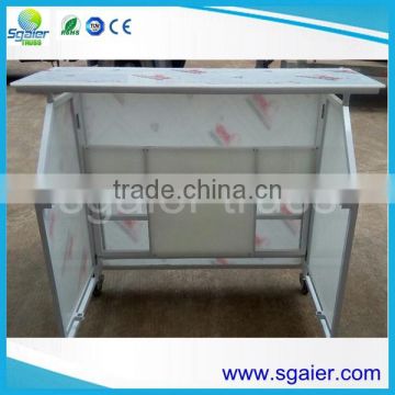 portable folding white acrylic board bar counter portable bar table