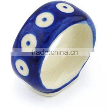 Personalized Handmade Color Glazed Pottery Ceramic Napkin Ring