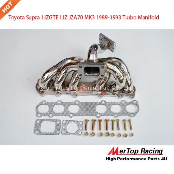 Mertop Top mount T3 Turbo Manifold For Toyota Supra 1JZGTE 1JZ JZA70 MK3 1989-1993