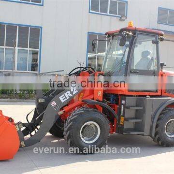 2ton Everun Compact Wooden Forks Wheel Loader With Ce Approved