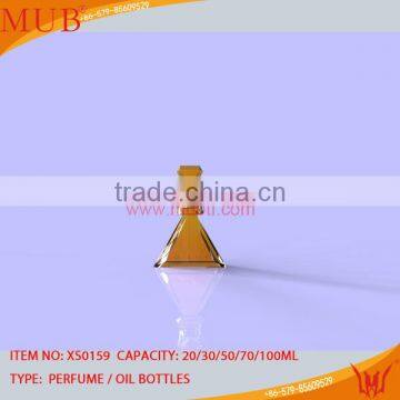 Special shape glass bottle for perfume,pyramid shaped perfume bottle