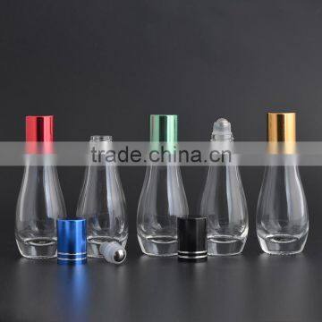 12ml Empty Bowling Shaped Stainless Steel Roller Clear Glass Roll on Deodorant Bottle for Perfume Packaging photo-3
