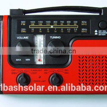 wireless outdoor AM/FM SW Weather Portable Radio Solar Dynamo crank Powered radio