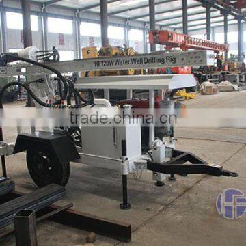HF120W 120m Water Well Trailer Mounted Drilling Rig , Cheap Water Well Drilling Rig photo-4