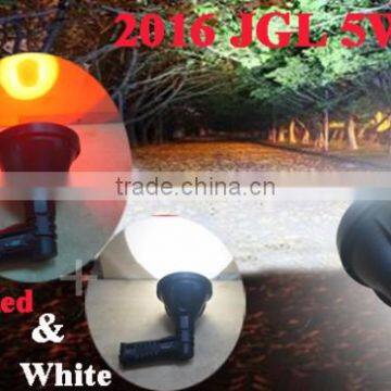 Handheld Spotlight Red & White Lights in One Bulb Led 5W photo-4