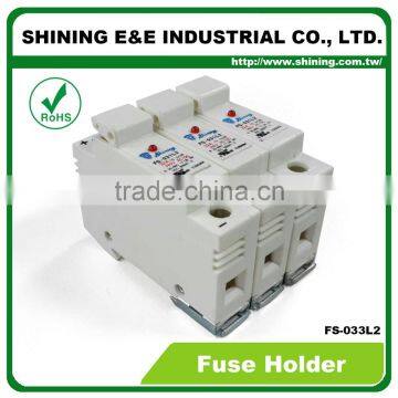 FS-033L2 With LED Indicator 380V 32A 3 Pole 10x38 Fuse Holder