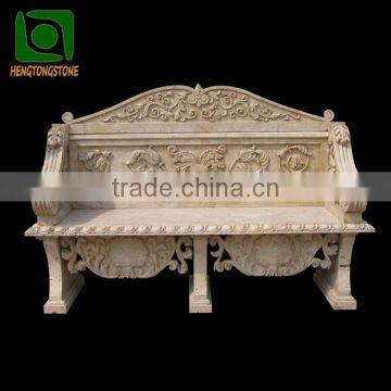 Decorative Stone Travertine Indoor Long Bench