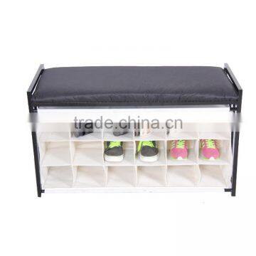 VIVINATUR shoe bench holds up to 18 pairs shoes rack with oxford material