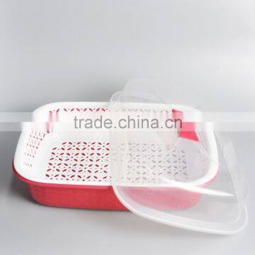 High Quality Folding Plastic Dropping Water Basket With Cap for Sale photo-3