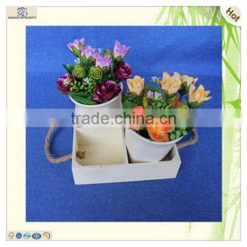 Hotel Restaurant Unfinished Mini Euro Square Wooden Pallet Tray photo-3